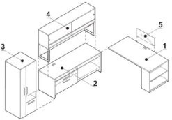 Princeton - L- Shape Executive Workstation -Cheap Ugoburo Store 2b1 3c layout 002