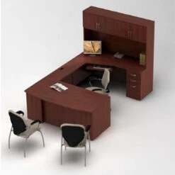 ZIRA - ZL-5 Computer Corner With Bow Top Desk And Hutch -Cheap Ugoburo Store 4342 l