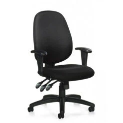 Global Six - OTG11613B - Ergonomic Chair With T-arms