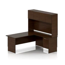 L Shape Desk & Closed Hutch - Concept 300 DRH