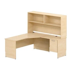 Computer L Shape Desk & Hutch - Concept 300 ECDH