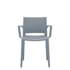 Bakhita 6750 - Stackable Plastic Chair -Cheap Ugoburo Store bakhitagrey6750front