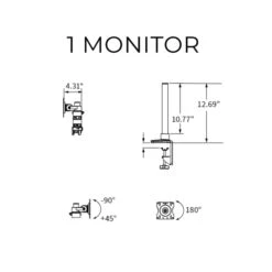 Configurable Monitor Stand - 1 To 6 Monitors - Conform -Cheap Ugoburo Store conform 1 screen 1