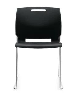 3D Stackable Polypropylene Chair - Popcorn -Cheap Ugoburo Store dfe 6711 blk front
