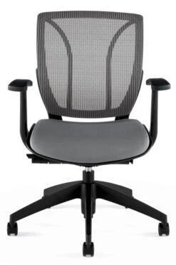 Roma 1900 - Environmentally Friendly Task Office Mesh Chair -Cheap Ugoburo Store dfg 1906 1 ac75 grey front 1