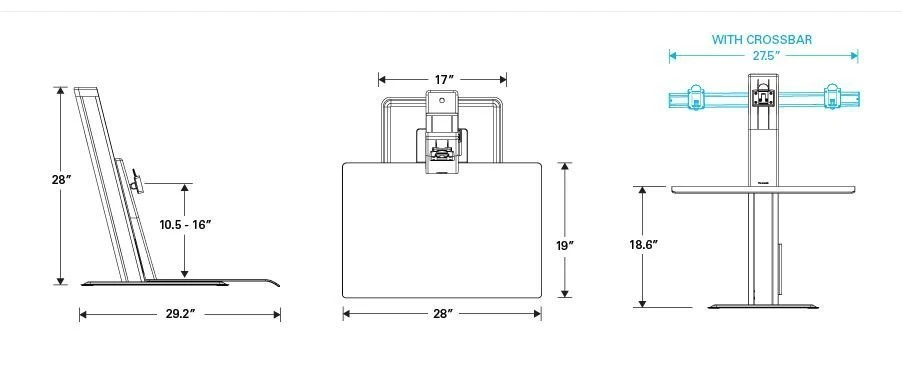 Quickstand Eco - Adjustable Desk Converter Quickstand Eco - Adjustable Desk Converter -Cheap Ugoburo Store dimension 4