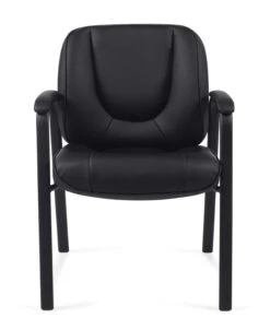 Guest Chair In Black Leather - OTG3915 4 Guest Chair In Black Leather - OTG3915 -Cheap Ugoburo Store otg3915b front 36634 zoom