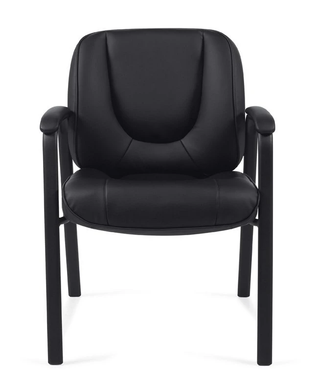 Guest Chair in Black Leather - OTG3915 Guest Chair In Black Leather - OTG3915 -Cheap Ugoburo Store otg3915b front 36634 zoom