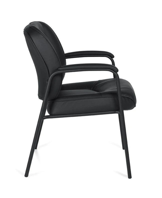 Guest Chair in Black Leather - OTG3915 Guest Chair In Black Leather - OTG3915 -Cheap Ugoburo Store otg3915b side 19534 zoom