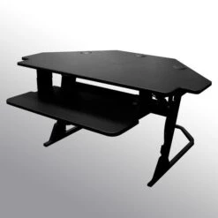 Workrite Solace - Corner Desk Sit-Stand Converter -Cheap Ugoburo Store solace desktop corner up