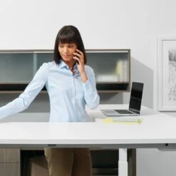 UpCentric UP3L - Standing L Shape Desk - Height Adjustable - Non Handed -Cheap Ugoburo Store up3l enviro