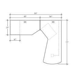 ZIRA ZL-22 - Computer L Shape Desk -Cheap Ugoburo Store zl 22 plan