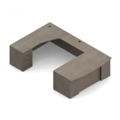 ZIRA - ZL-4 Computer Corner With Executive Bow-top Desk