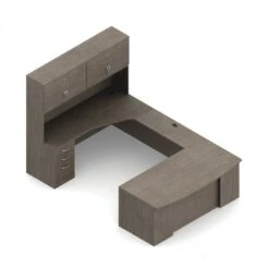 ZIRA - ZL-5 Computer Corner With Bow Top Desk And Hutch